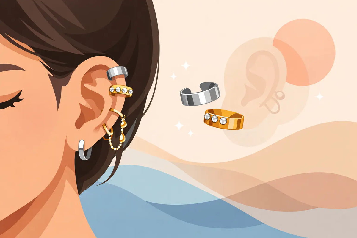 Piercing falso para oreja: estilo sin compromiso