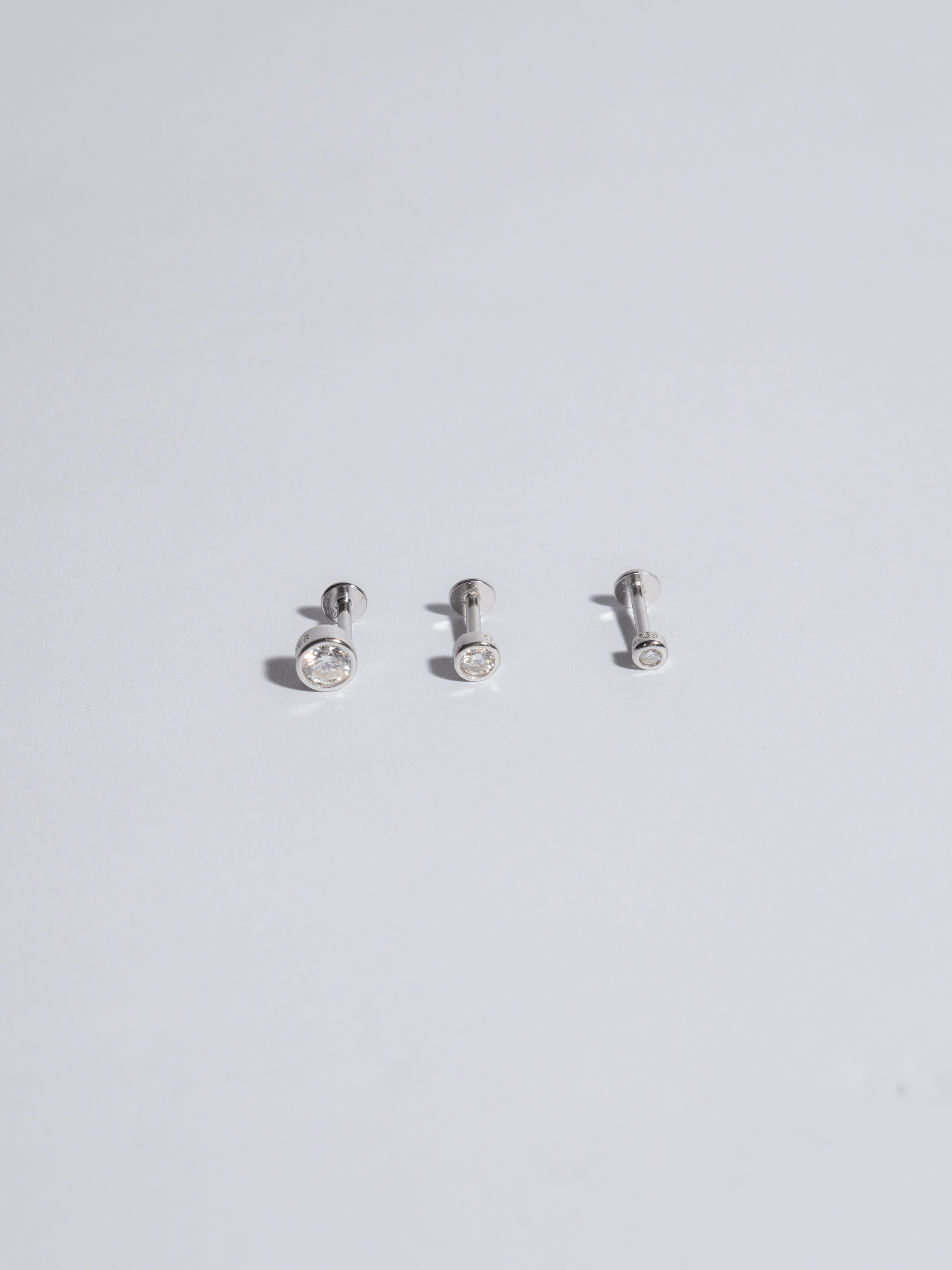 Piercing Recto Plateado