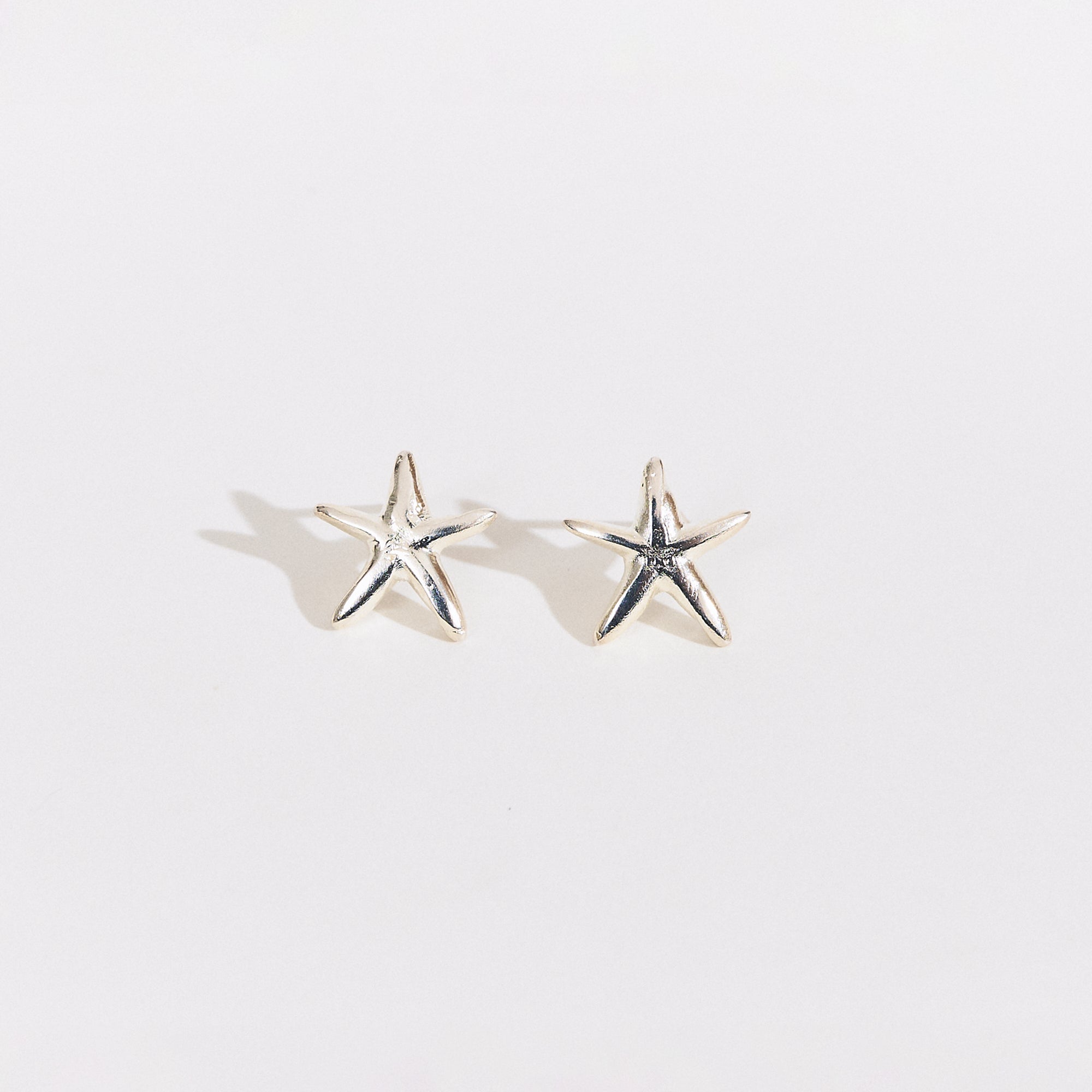 Aretes Una estrella de mar maxi plateado