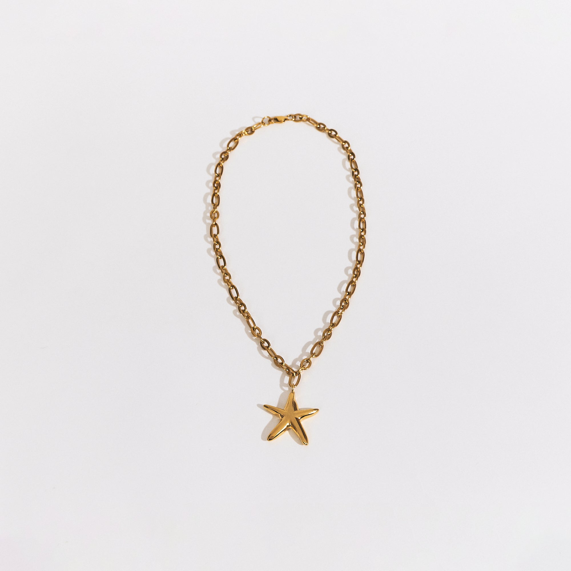 Collar Una estrella de mar maxi dorado