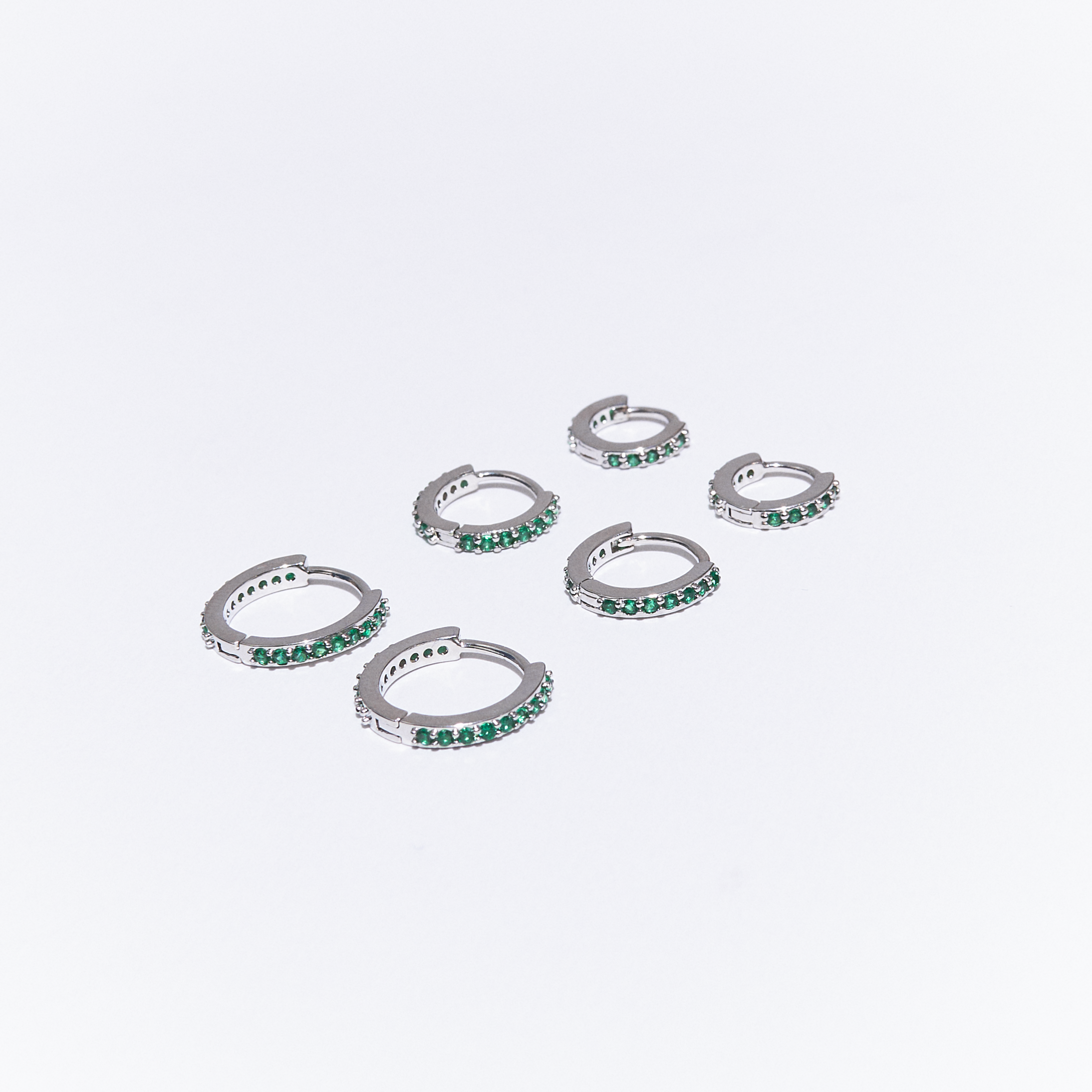 Hoops Zircon Verde Plateado