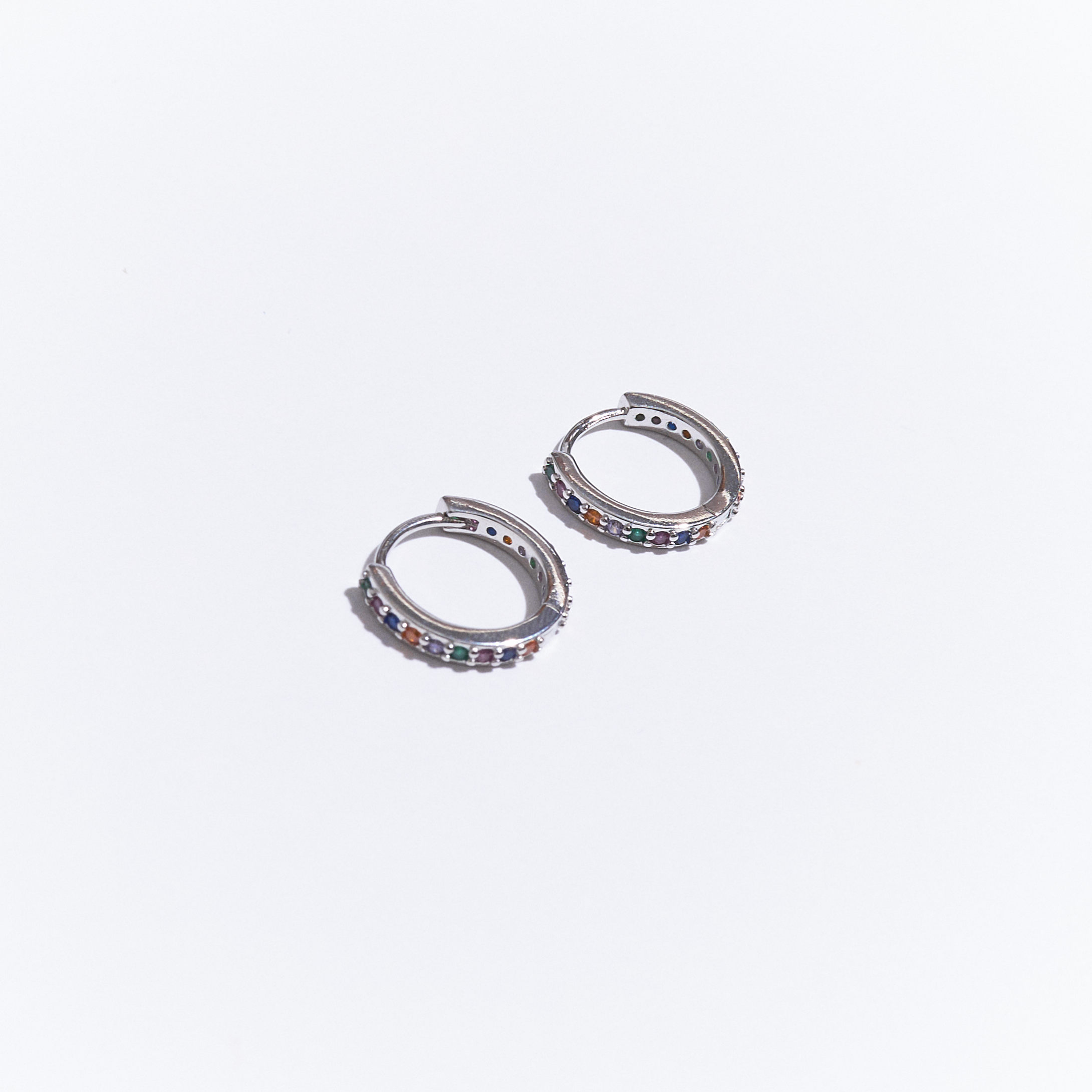 Hoops Zircon Multicolor Plateado