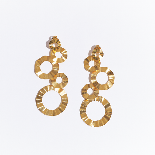 Aretes Ondas Cinco Monedas