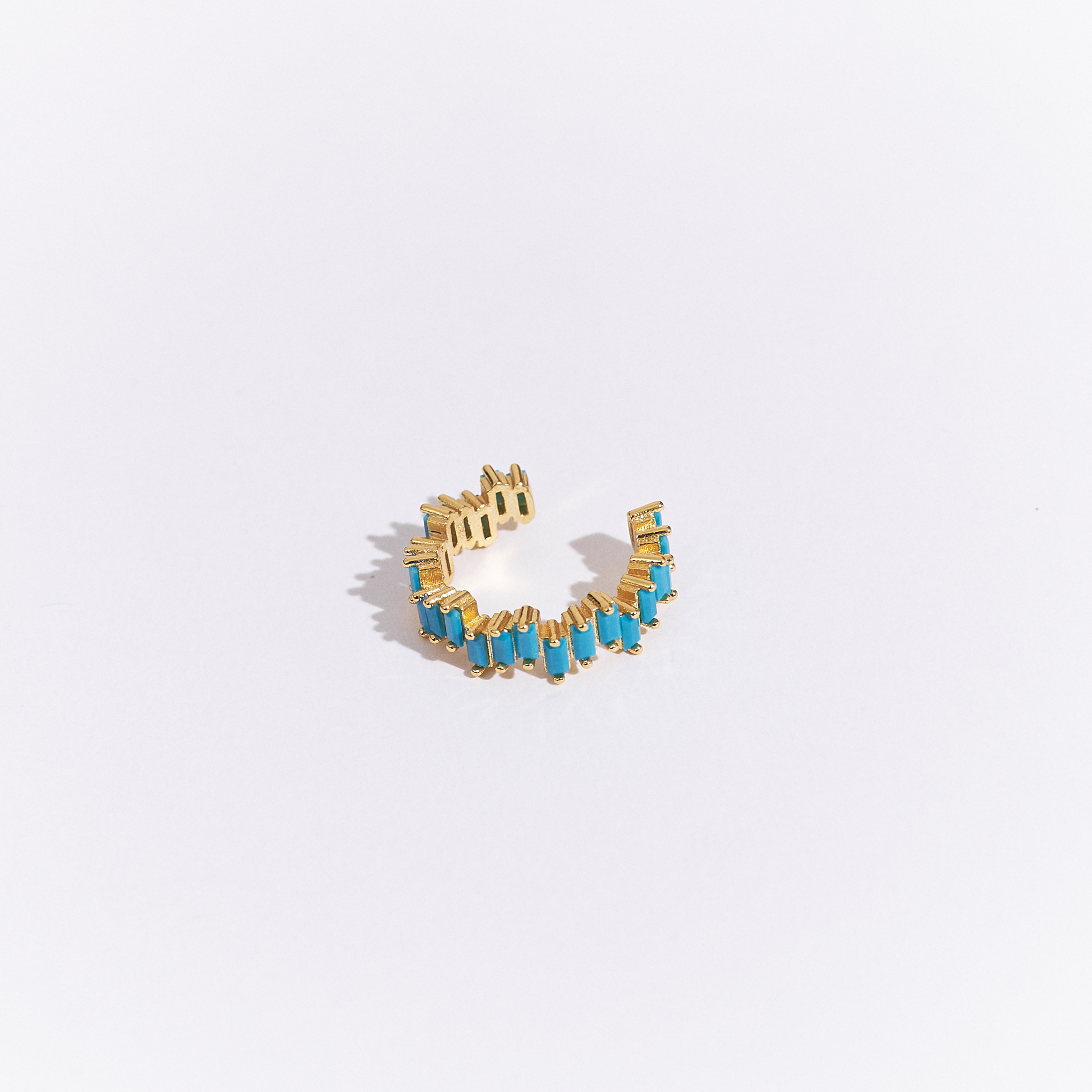 Earcuff Zircones Turquesa