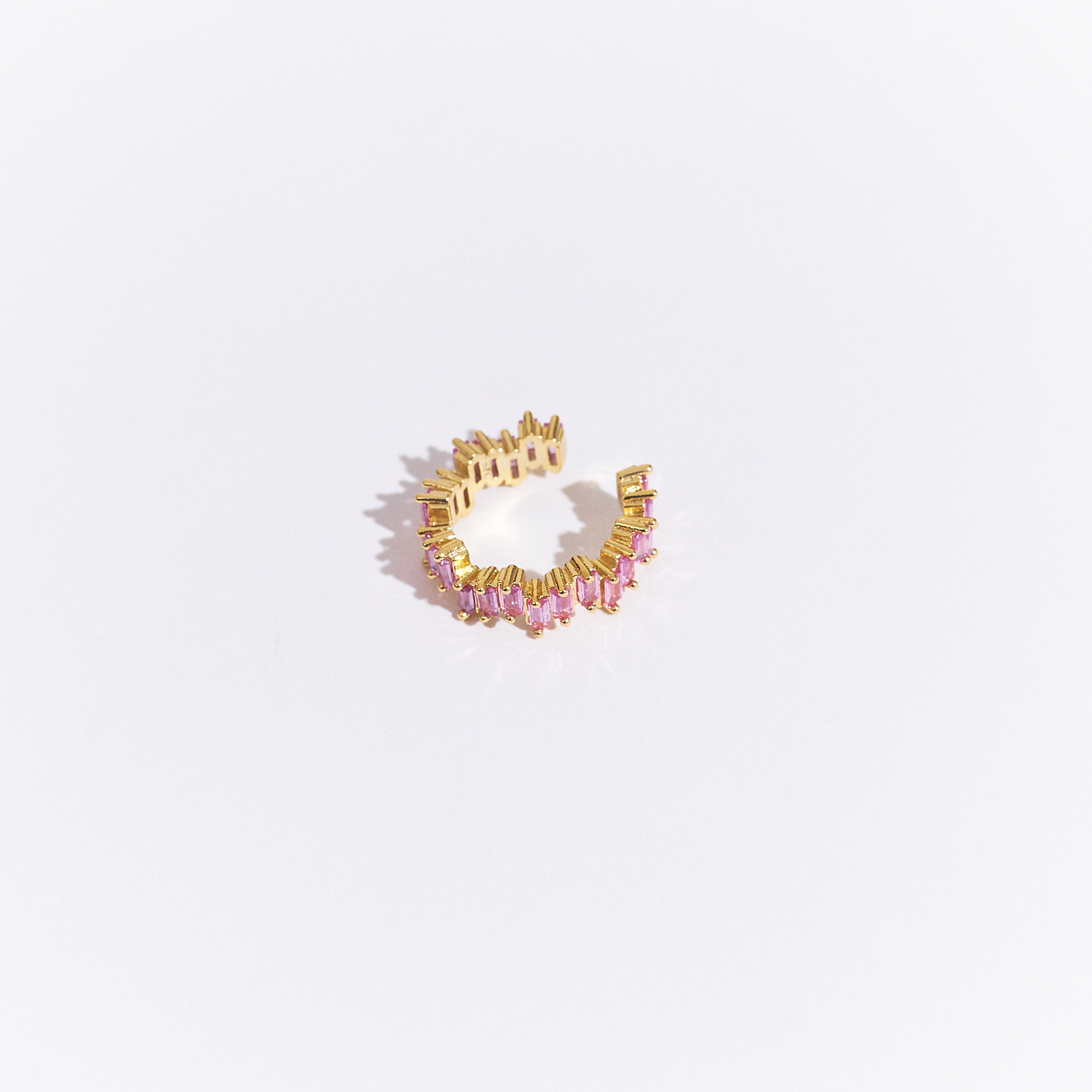 Earcuff Zircones Rosa